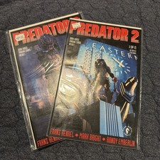 Predator 2 #1 #2 (1991, Dark Horse) Trading Cards Inside Never Read NM picture