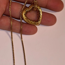 David Yurman Cable Heart Pendant Necklace 18K Yellow Gold picture