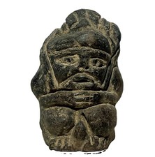 Old Carved Green Stone Effigy. picture
