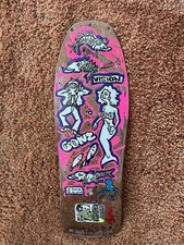 Vintage OG Mark Gonzales Gonz Skateboard Deck Color Friends Has Extra Holes picture