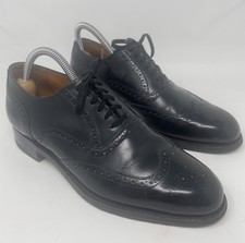 Vtg Church’s For Cole Hann Men’s Black Leather Wingtip  Shoes Sz 7.5 Made In UK picture