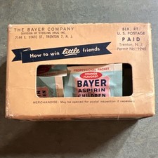 Vintage Bayer Childrens Aspirin Flavored Tablets FILLED BOX picture