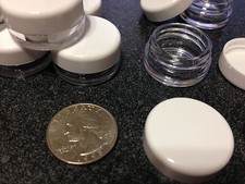 Beauty Containers Empty Plastic Small Cosmetic Jars 3 ml Gram White Cap 500 5052 picture