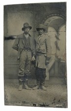 African American Enforcer 1865 Wealthy White Man Black Mobster Goon Thug Tintype picture