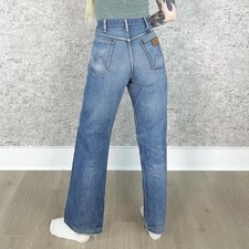 1970's Maverick Vintage Western Faded Worn In Straight Leg Jeans / Size 30 31 picture