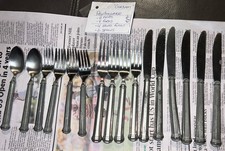 VTG Gorham OCTETTE Pewter Flatware Replacement Lot 16 Pcs Forks Knives Spoons picture