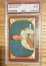 1955 Bowman Bob Feller #134 PSA 2 Graded Cleveland Indians MLB Baseball Card picture