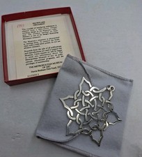 925 1993 Metropolitan Museum Of Art New York Snowflake Ornament Orig Box 10.8g picture