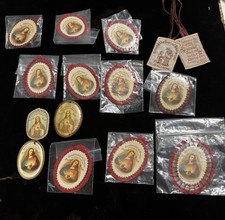 Vintage Scapular badge Apostleship of Prayer Sacred Heart of Jesus lot of  14 picture