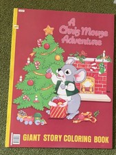 Vintage 1988 A Chris Mouse Adventure Giant Story Coloring Book Stoneway NOS picture