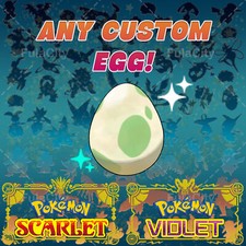 CUSTOM SHINY EGG ✨ POKEMON SCARLET VIOLET (ANY) ✨ 6 IV & SHINY ✨ SIZE POSSIBLE picture