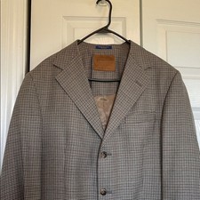VTG Pendleton Tan Checkered Houndstooth Blazer 42L picture