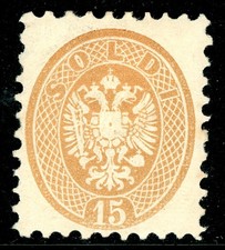 Austria 1864 Lombardy Venetia 2S Yellow Brn Perf 9½ Original Scott #24 Mint D123 picture