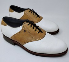 FootJoy Classics Dry Saddle Golf Shoes 11 Mens Vintage Wingtip Preppy Leather picture