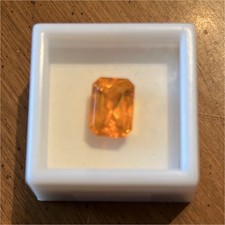 Orange Simulated Garnet Emerald Cut Gemstone 14x10mm 5.75ct G14E000004 1006 picture