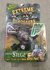 1997 Mattel Extreme Dinosaurs Savage STEGZ War Paint Warriors - New SEALED  picture