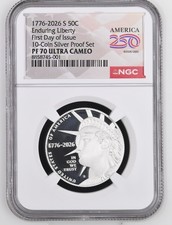 2026 S Silver Enduring Liberty 50¢ NGC PF 70 UCAM FDOI picture