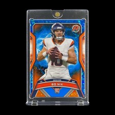 BO NIX RARE ROOKIE BLUE DISCO REFRACTOR HOLO CARD 2024 Topps Chrome - Broncos picture