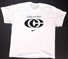 Caitlin Clark Nike Logo CAITLIN WAS HERE Indiana Fever T Shirt Game Giveaway picture