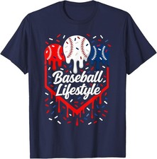 Baseball Life Style Drip Baseball Boy Kids Gifts Sport Unisex T-Shirt picture