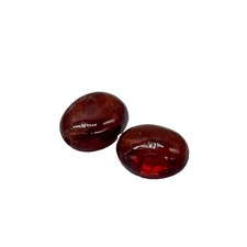 Finest AAA Hessonite Garnet Beads | Red, Orange | 6-7mm x 4mm | 2 Beads | picture