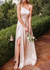 NWT  Champagne Colored Slip Style Wedding Dress picture