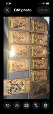 “Lot Of 11 GoldBack Fractional Notes-(2) 1/2 GB & (9) 1/4 GB 24k Gold Foil Aurum picture