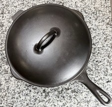 Vollrath #8 Cast Iron Chicken Fryer Deep Skillet With Lid Heat Ring picture
