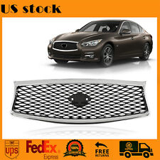 Fit Infiniti Q50 2014 2015 2016 2017 JDM Chrome Front Bumper Upper Grille Grill picture