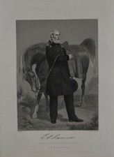 Antique US Civil War Art General Edwin Vose Sumner Original1860 Engraving Art picture