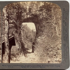 One of Nature's Curious Structures, Famous Natural Bridge, Rockbridge Stereoview picture