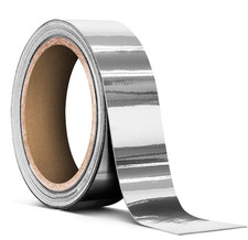 Vvivid Gloss Silver Chrome Air-Release Vinyl Adhesive Tape Roll (1 Inch X 25Ft) picture