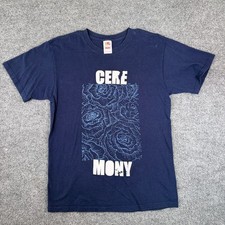 Vintage Ceremony T Shirt Mens M Blue Hardcore Band Spice Skin Like Iron Nails picture
