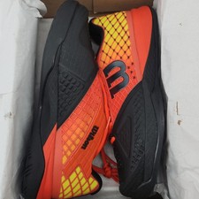 Wilson Rush Pro Glide Mens 12 Black Red Solar Lime Tennis Shoes WRS321220 picture
