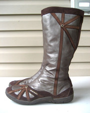 Vintage Diesel Metallic Brown Leather Archive Moto Boots US 8.5 Y2K Womens picture
