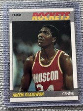 1987-88 Fleer Set-Break # 80 Hakeem Olajuwon NM-MT OR BETTER - Beautiful Card picture