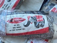 Vintage Nelson Rockford Red Heel Socks Sock Monkey Instructions LOT of 3 picture