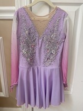 Purple Pink Ice Figure Skating Dress for Competition picture