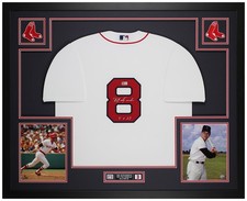 Carl Yastrzemski Autographed & Framed White Boston Jersey Beckett Certified picture