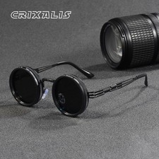 Retro Round Polarized Sunglasses for Men Women Punk Style Outdoor Sports Shades picture