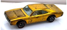 Vintage Hot Wheels Redline Custom Charger Gold USA White Int. 69 Dodge Charger picture