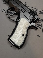 CZ-75 D Compact Grips Snake Skin Texture Pearl White Color picture