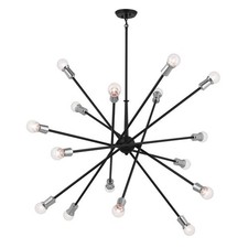 Kichler Armstrong 16-Light Sputnik Chandelier Light, Black picture