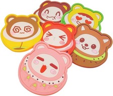 6 Pcs Anime Coasters Pink Drink Coasters for Women Cute Heat Protection Coaster picture