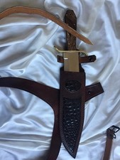 Hunter's Edge 14'' Fixed Blade Gold Rush Bowie Knife,12C27M Stainless Steel picture