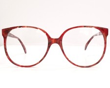 Rims & Goggles Penna O. Red 1980s Vintage Eyeglasses picture