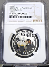 2009 POLAND SILVER MEDAL FOREST TARPAN HORSE NGC PF 69 ULTRA CAMEO GEM TOP POP 1 picture