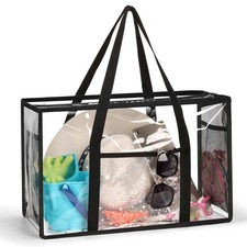 SummitFlare Clear Beach Tote Bag - Waterproof PVC Stadium Approved - Extra La picture