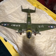 Vintage 1950s Marx Tin Litho Windup US Army Bomber Plane #6 Toy Cool picture