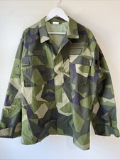Original Swedish Army M90 Splinter Camouflage Field Combat Shirt Size XL Long picture